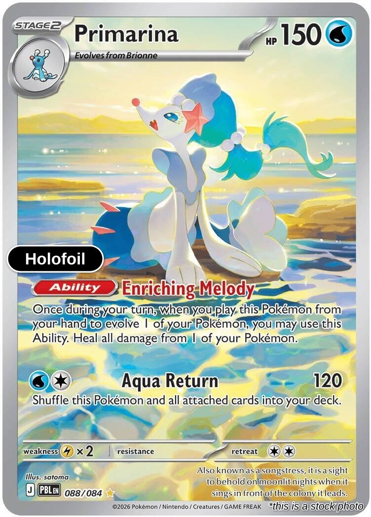 Primarina Holofoil IR 088/084 PBL Pokemon