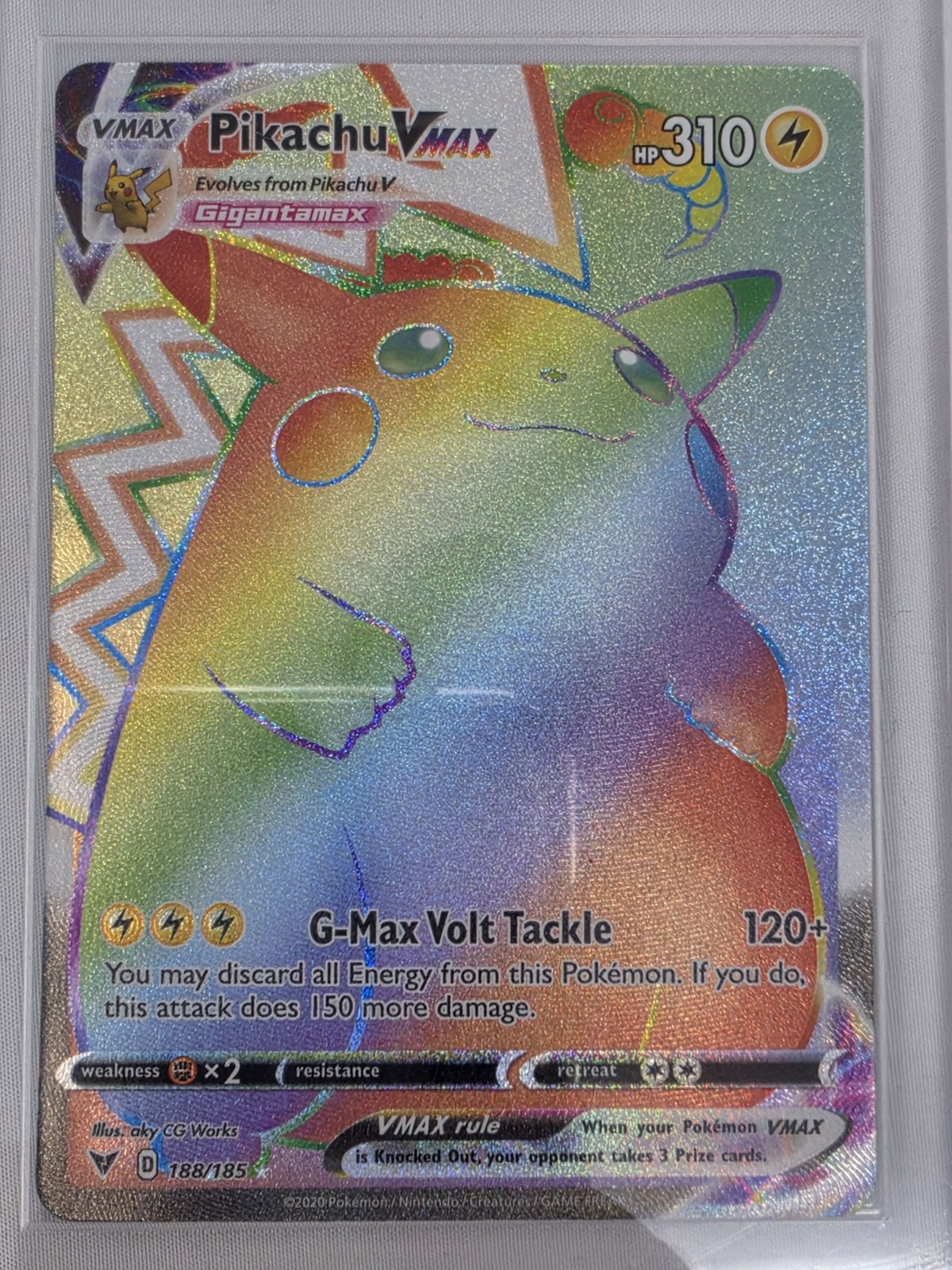Pikachu VMAX (Secret) 188/185 Swsh04: Vivid Voltage Holo