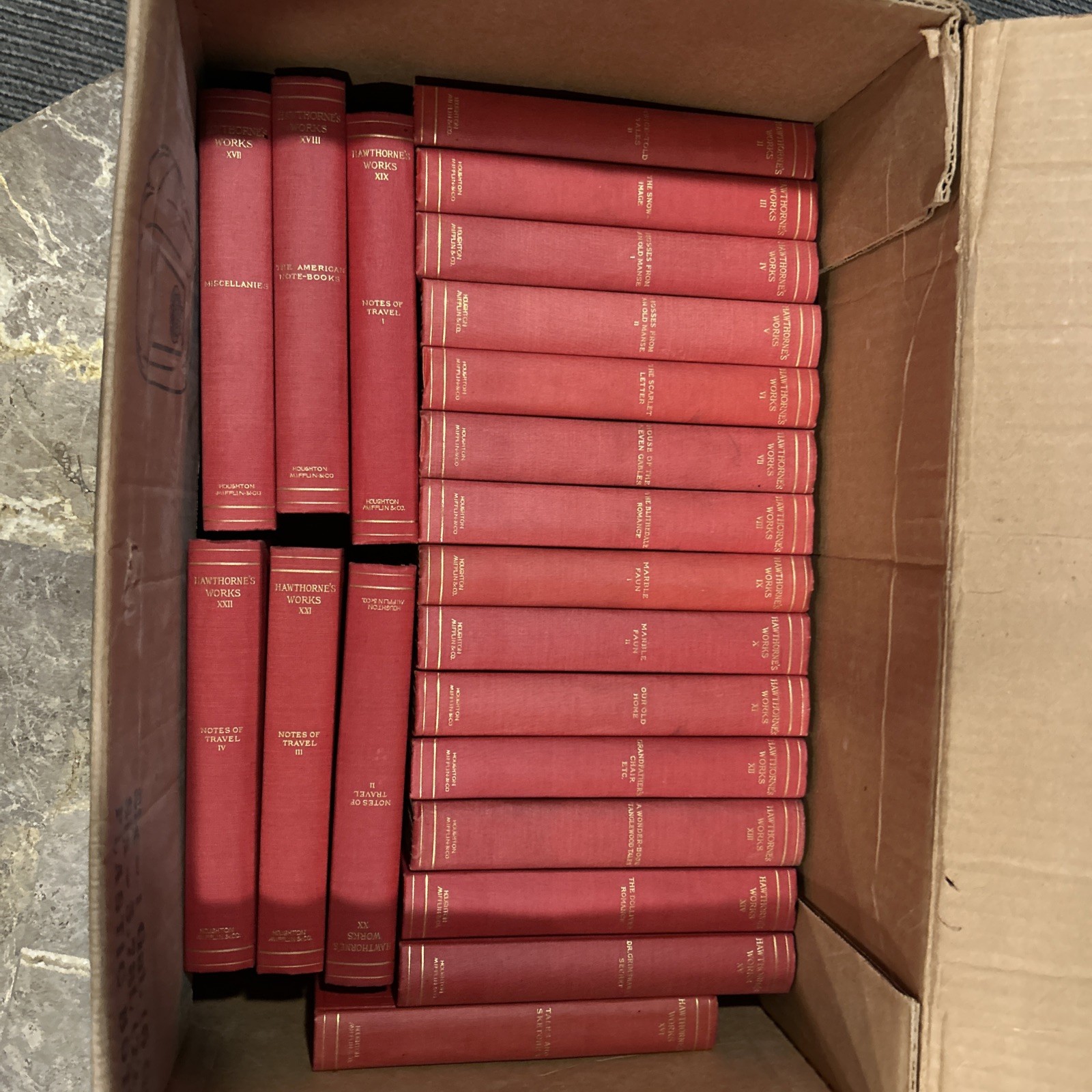 Complete Works of Nathanial Hawthorne (22 Volumes/Manse Edition) missing I 