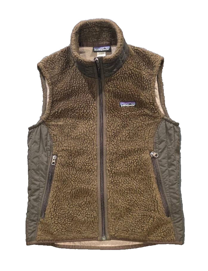 Patagonia Classic Retro Vest Women’s Brown Sherpa Fleece Full Zip S A01054 Patagonia Classic Retro Vest Women’s Brown Sherpa Fleece Full Zip S A01054