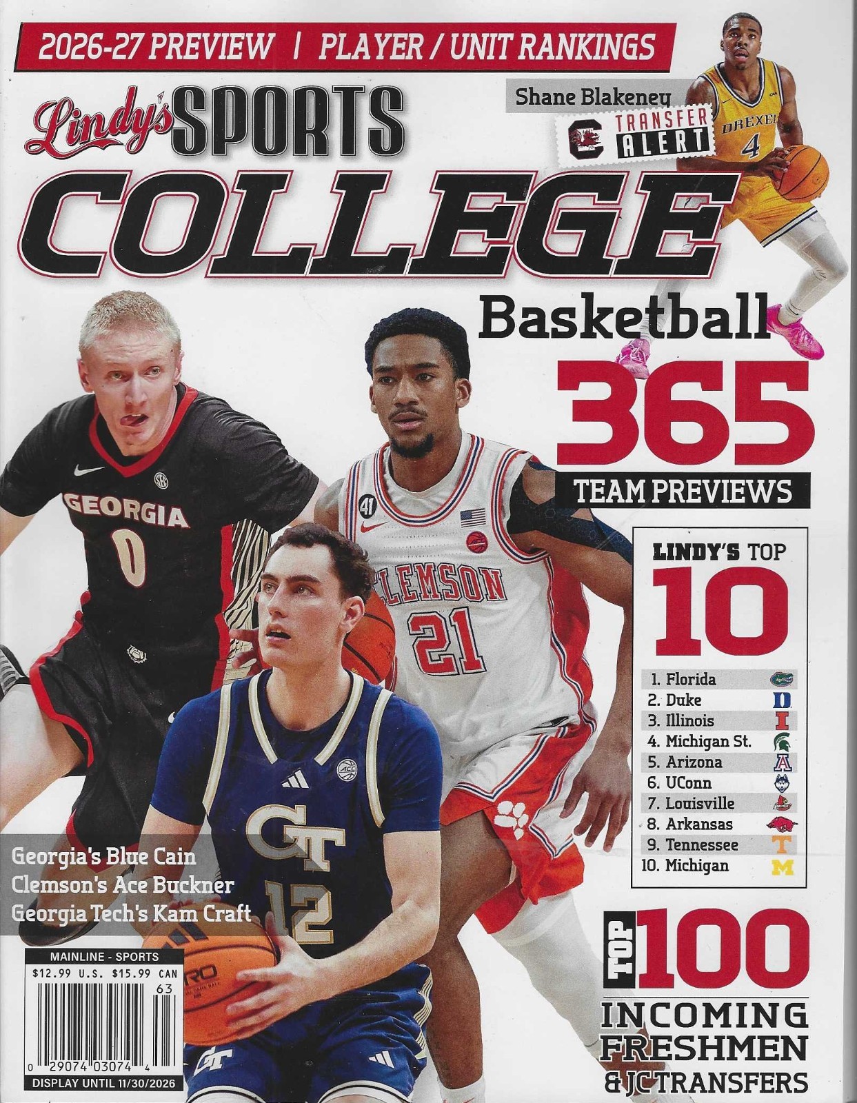 Lindy\'s Sports College Basketball 2026: Season Preview  UGA Cover