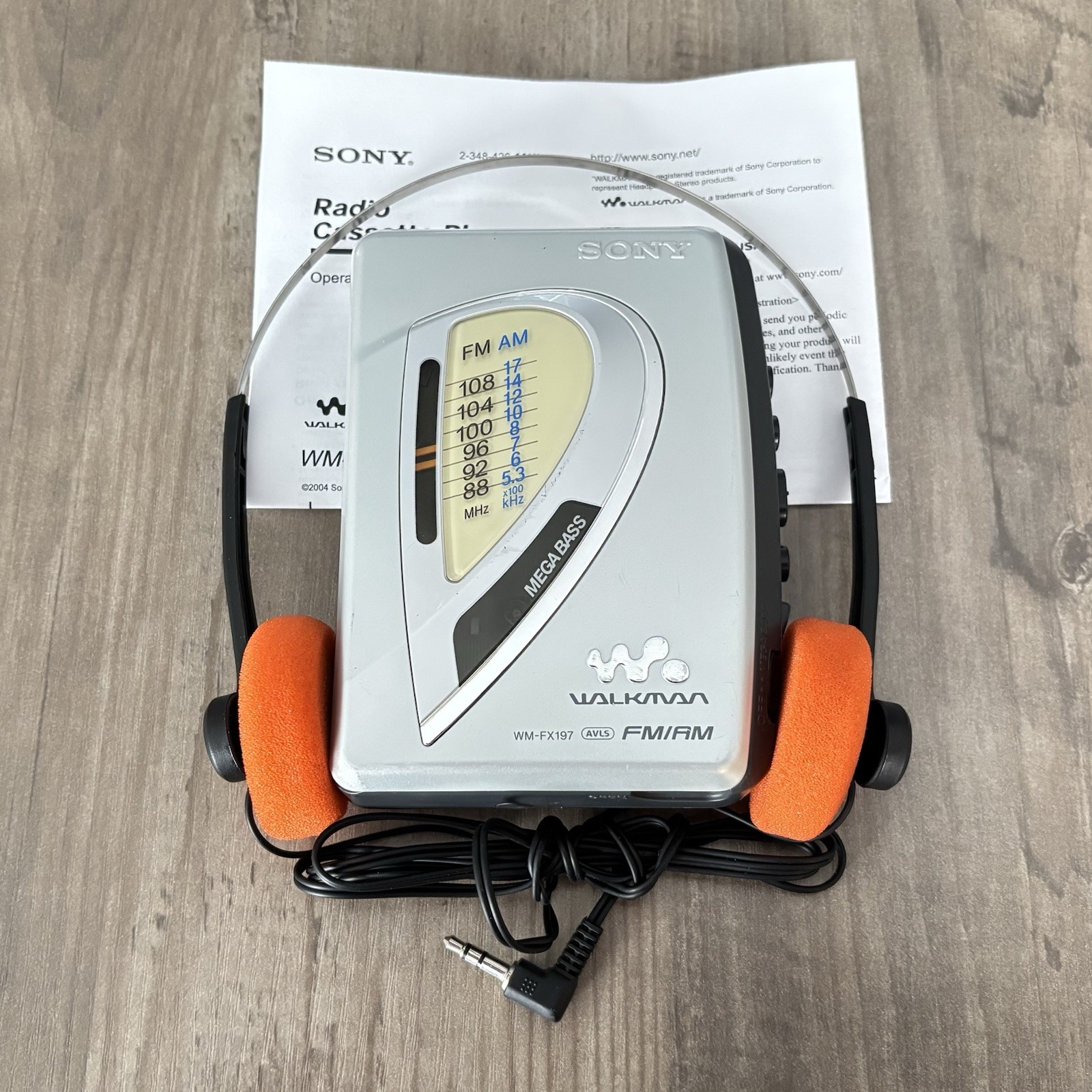 Sony Walkman WM-FX197 AM/FM Cassette Player - New Belt - Reconditioned