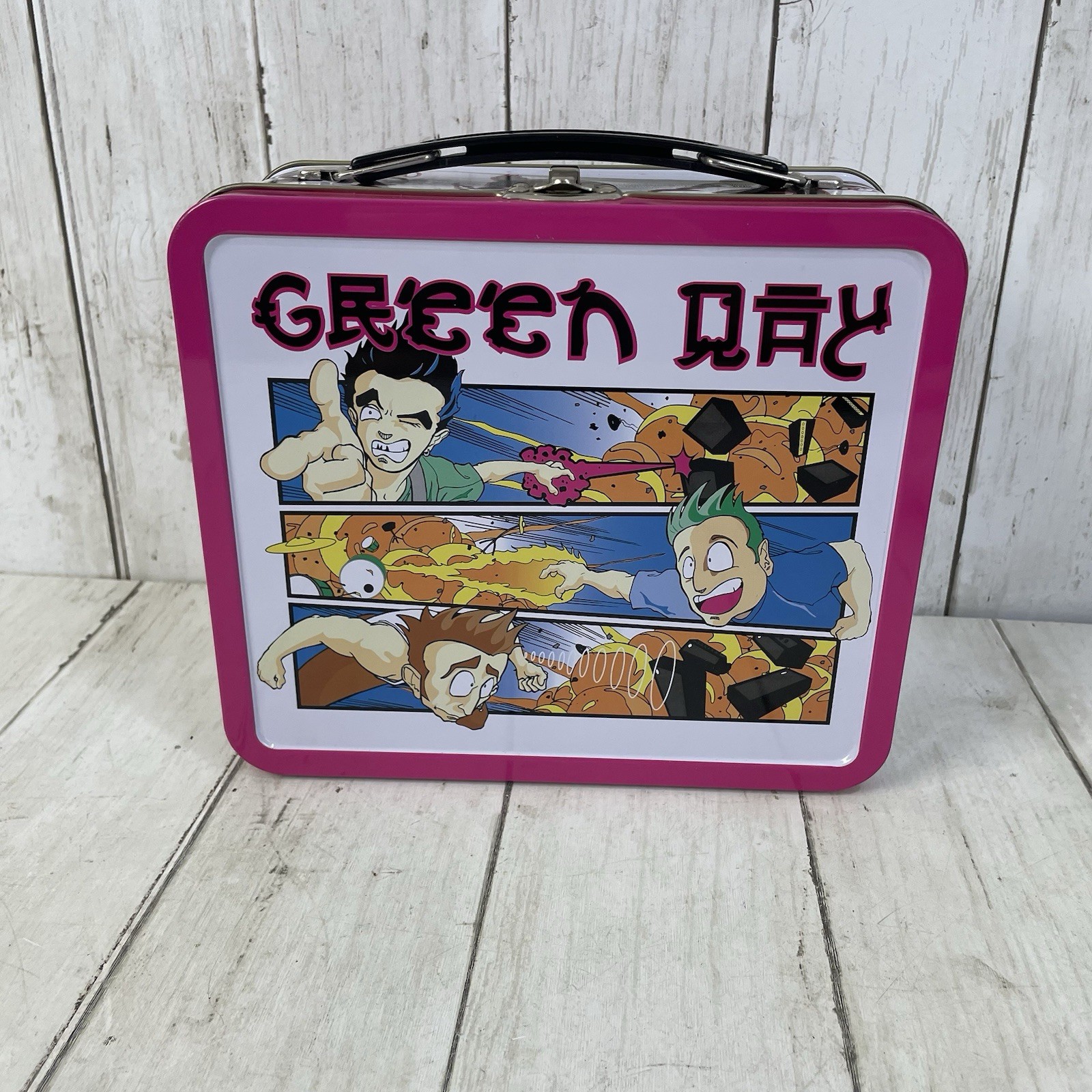 Vintage 2001 Green Day Lunch Box, Japanese Anime Cartoon, Metal Collectible RARE