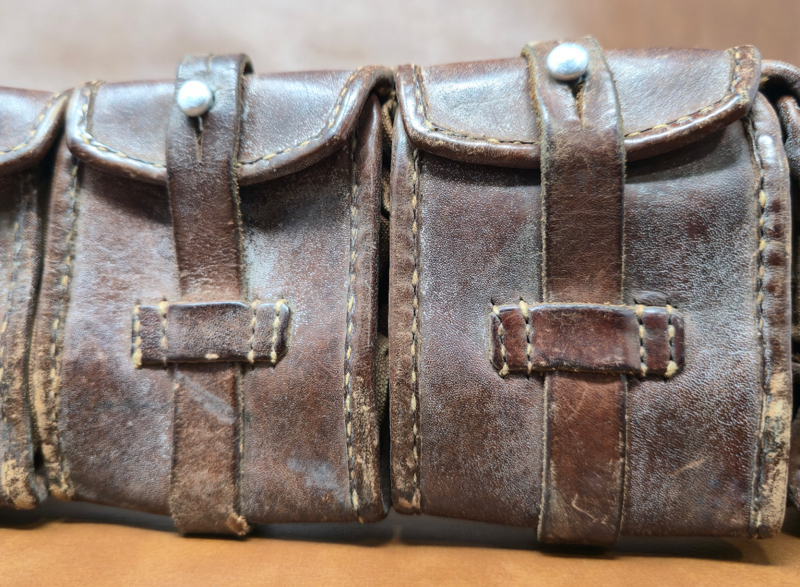 Original Swedish M1910 Mauser Leather Ammo Bandolier WWI WWII Star Wars Cosplay