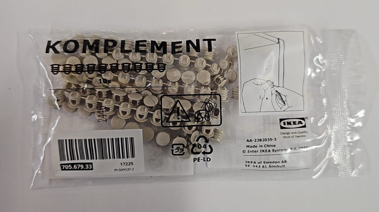 IKEA PAX KOMPLEMENT METOD VARIERA HOLE COVER CAP  Grey-Beige X100 ORIGINAL - NEW