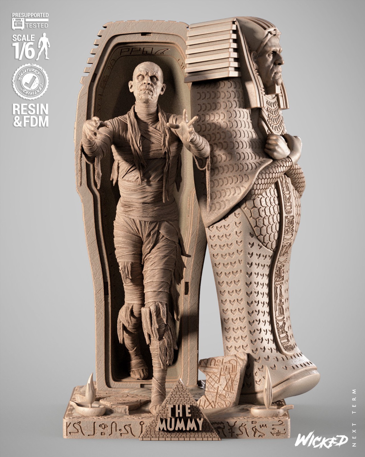 Horror Classic The Mummy 8-inch Height model kit unassembled unpainted