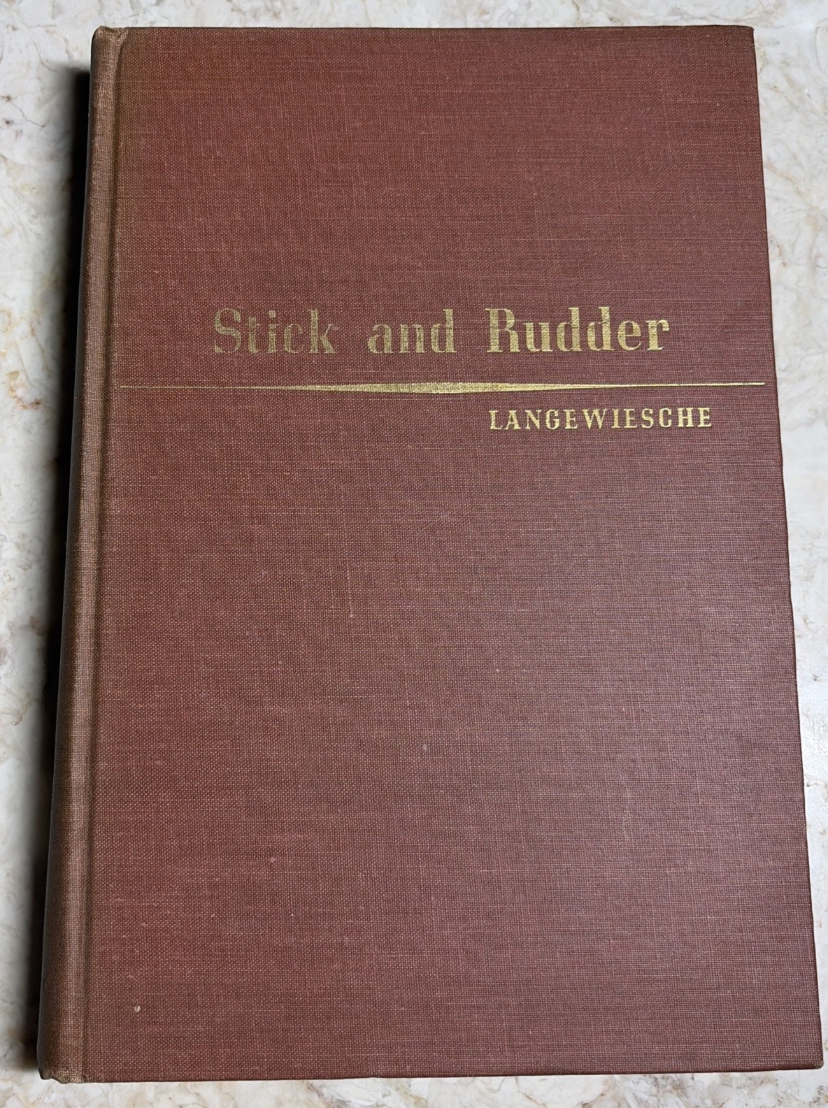 VTG 1944 Stick and Rudder Wolfgang Langewiesche 1st ed. 8th Print Aviation Book