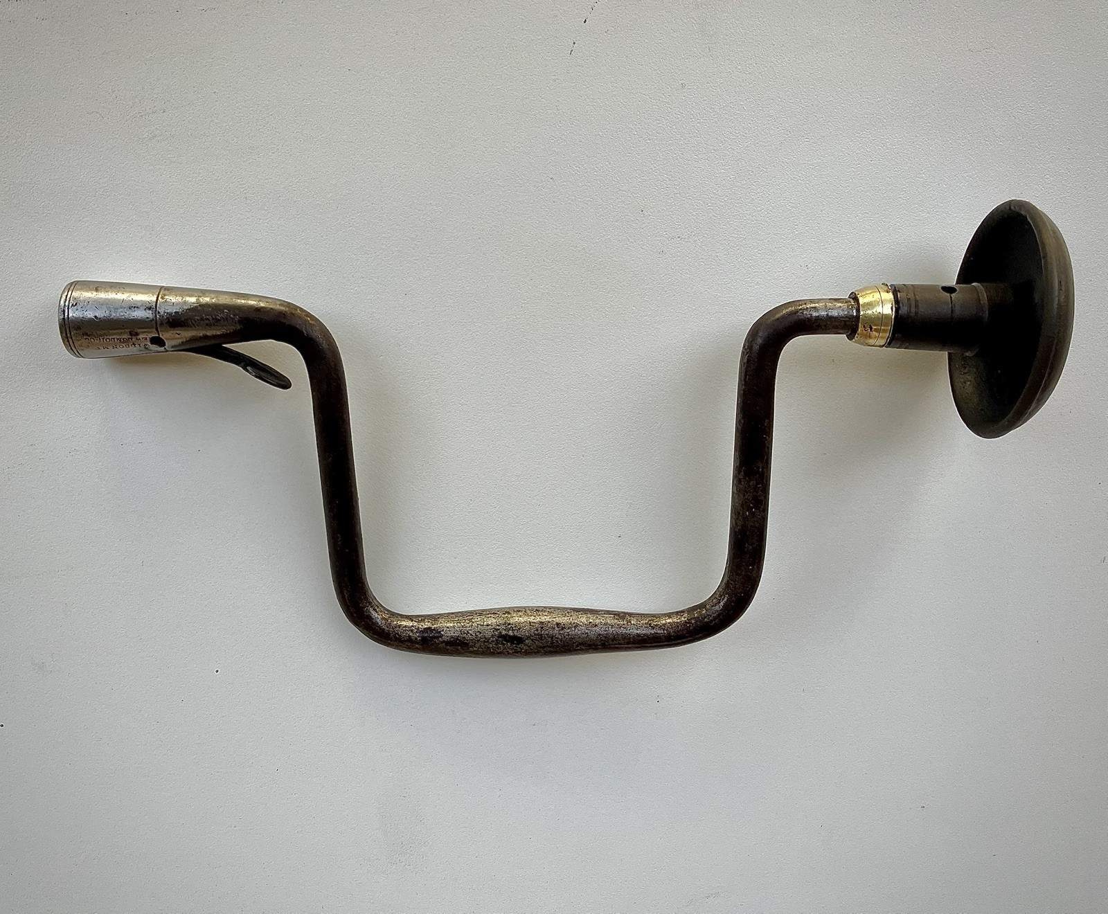 Antique Wilson Mfg Co Bit Brace Drill - New London CT - Pre-Civil War 1830s