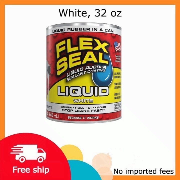 Flex Seal Liquid Rubber Sealant Coating, White, 32 oz