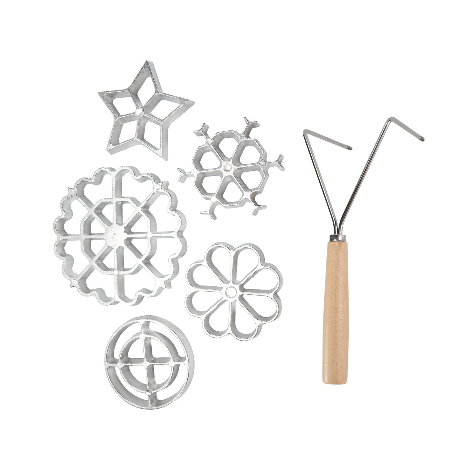 Rosette Iron Mold Set Moldes Para Buuuelos de Viento M9L96227