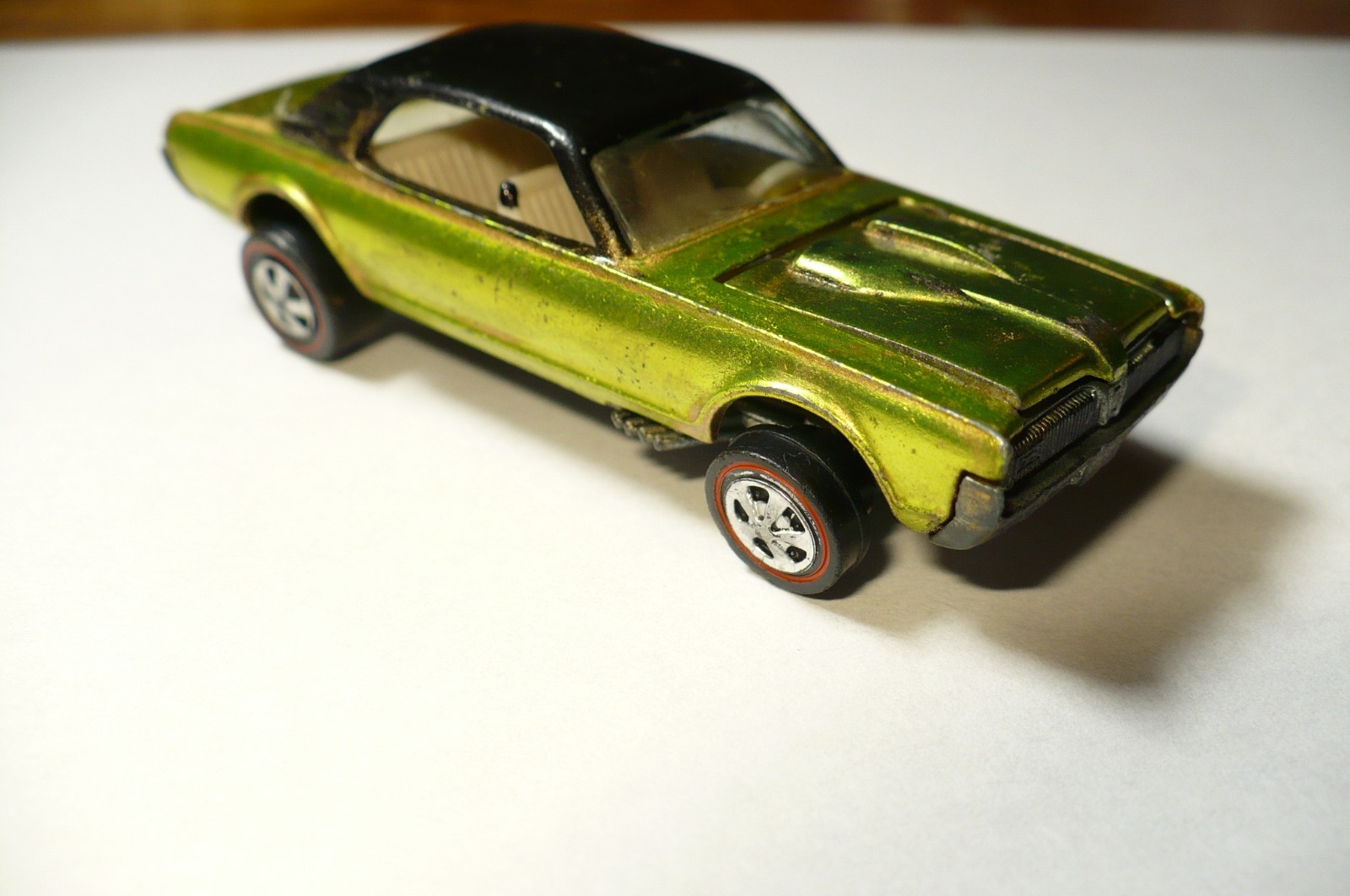 Vintage Redline Hot Wheels Antifreeze 1968 Custom Cougar USA