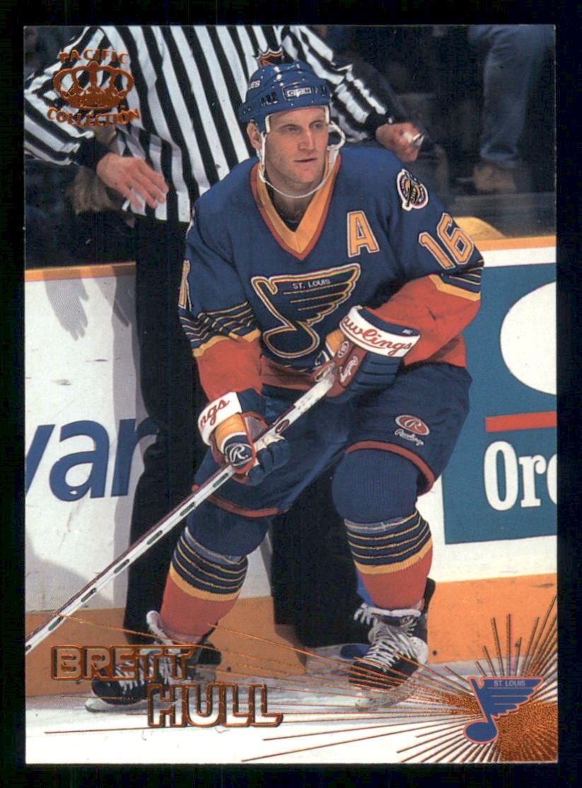1997-98 Pacific Crown Collection Brett Hull #16 Copper St. Louis Blues