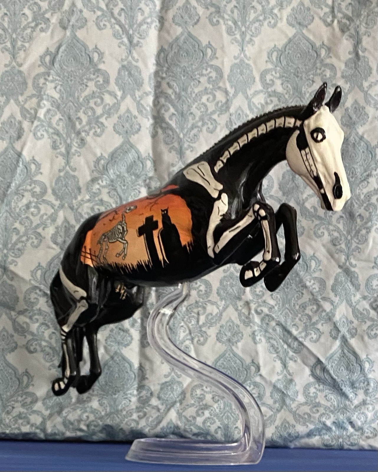 Custom Breyer Traditional Bristol Halloween Horse Hand Painted Glow In The Dark