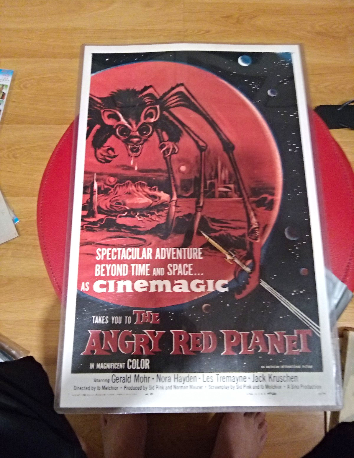 The Angry Red Planet Vintage Sci-Fi Space Monster Paper Poster Unframed The Angry Red Planet Vintage Sci-Fi Space Monster Paper Poster Unframed