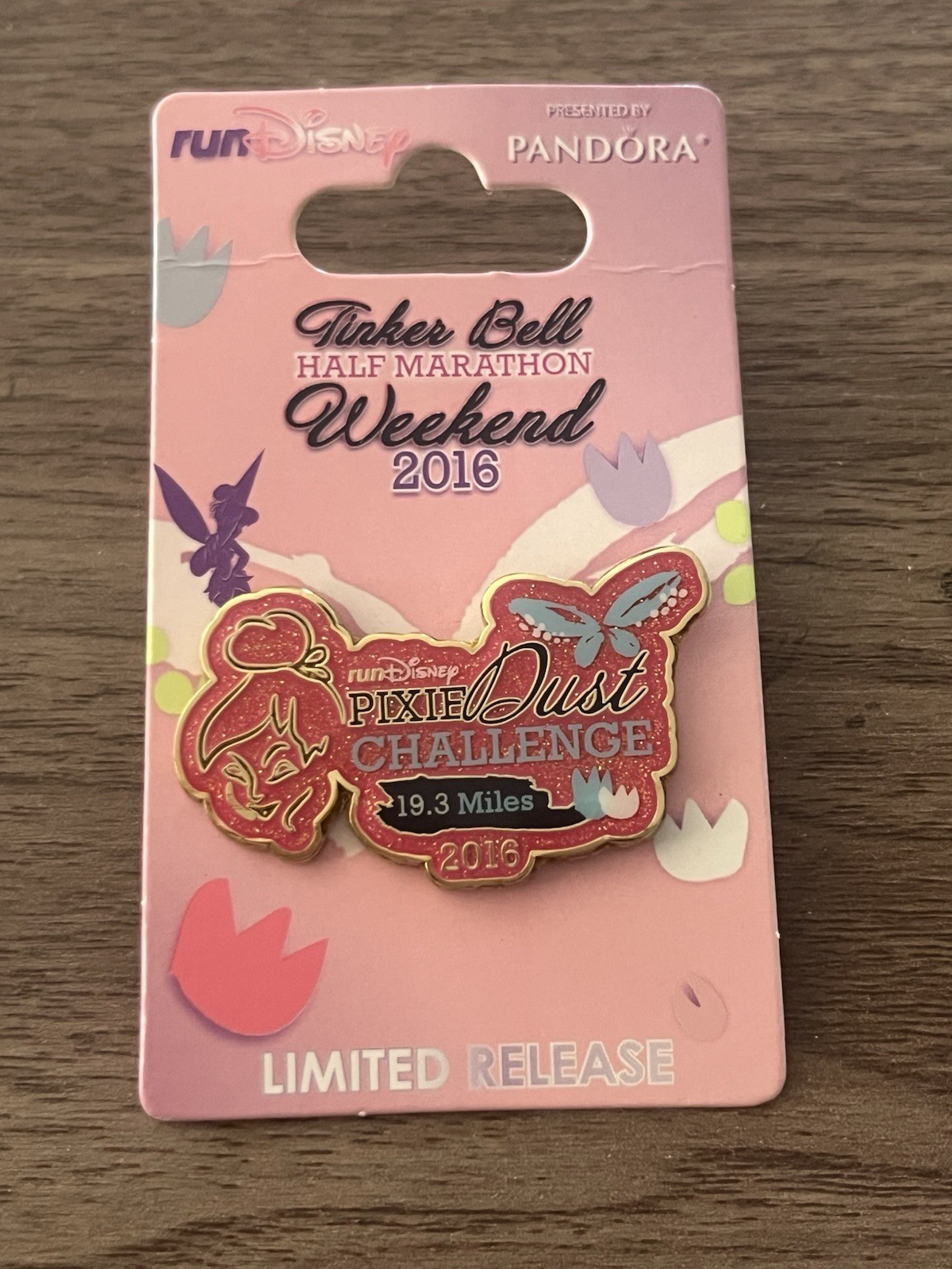 Disney Tinker Bell Half Marathon 2016 Presented by Pandora run pin LR Disney Tinker Bell Half Marathon 2016 Presented by Pandora run pin LR