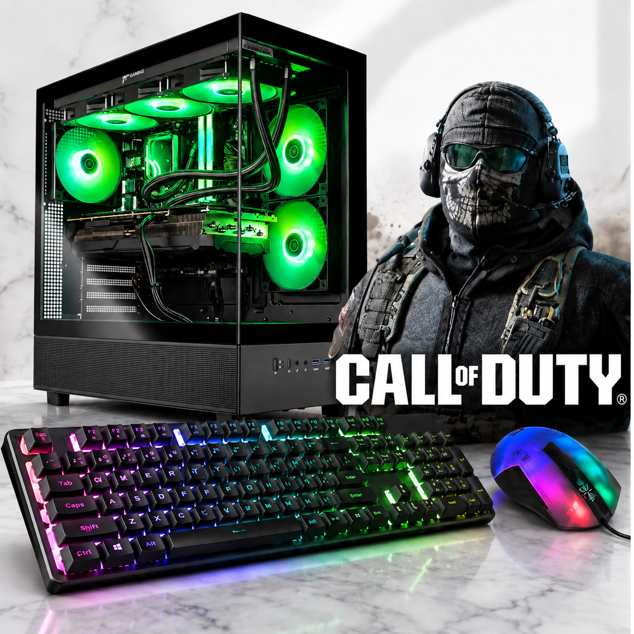 iBuyPower ARGB Gaming Desktop i7 8700 Computer PC 32GB RAM 1TB SSD GTX1070 Win11