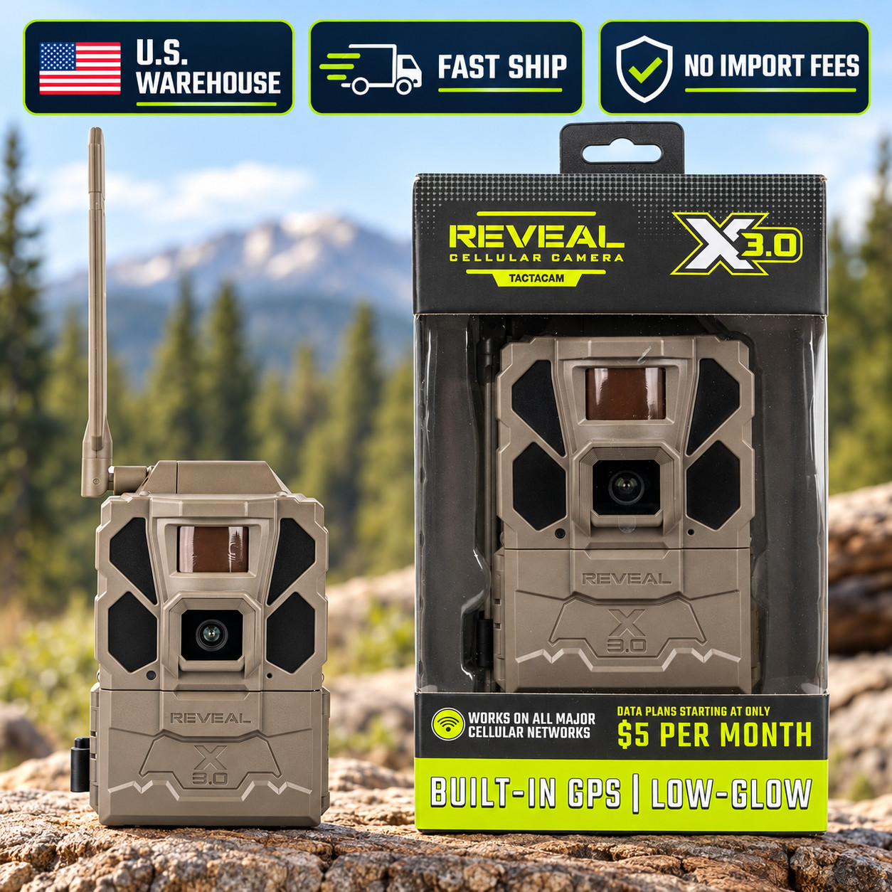 Tactacam REVEAL X 3.0 Cellular Trail Camera 4G LTE Wireless Hunting RV-TC-XGEN3