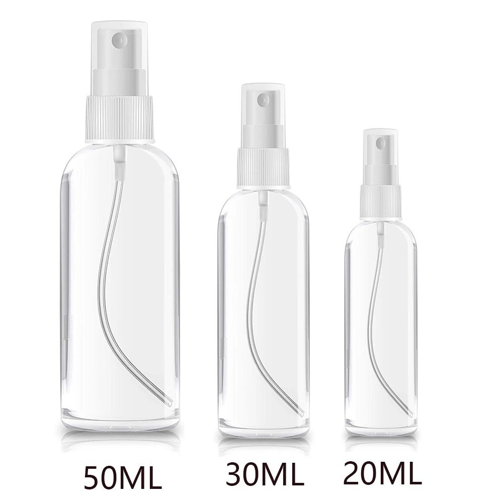 1-200PC 30ml/60ml Travel Spray Bottle Plastic Transparent Perfume Empty Atomizer