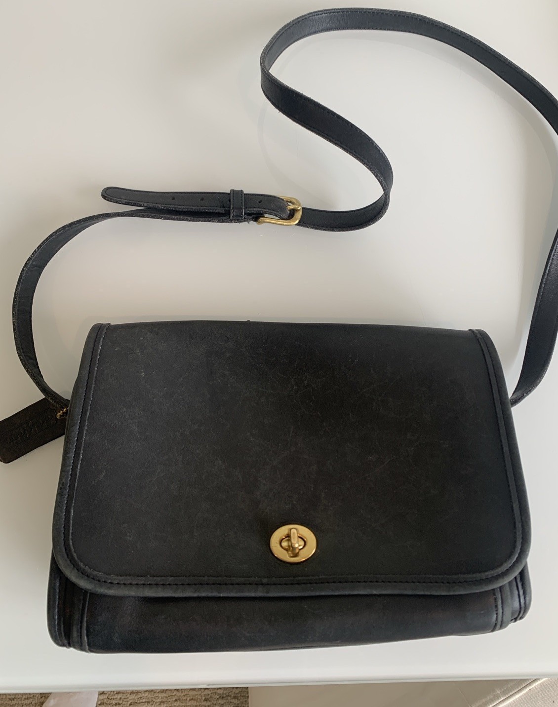 Coach Vintage City Bag #9790 Black Leather Crossbody Bag Coach Vintage City Bag #9790 Black Leather Crossbody Bag