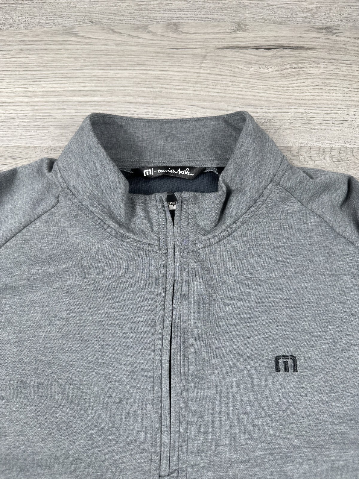 Travis Mathew Sweater Mens L Gray Heather Upgraded Quarter Zip Pullover Golf Travis Mathew Sweater Mens L Gray Heather Upgraded Quarter Zip Pullover Golf