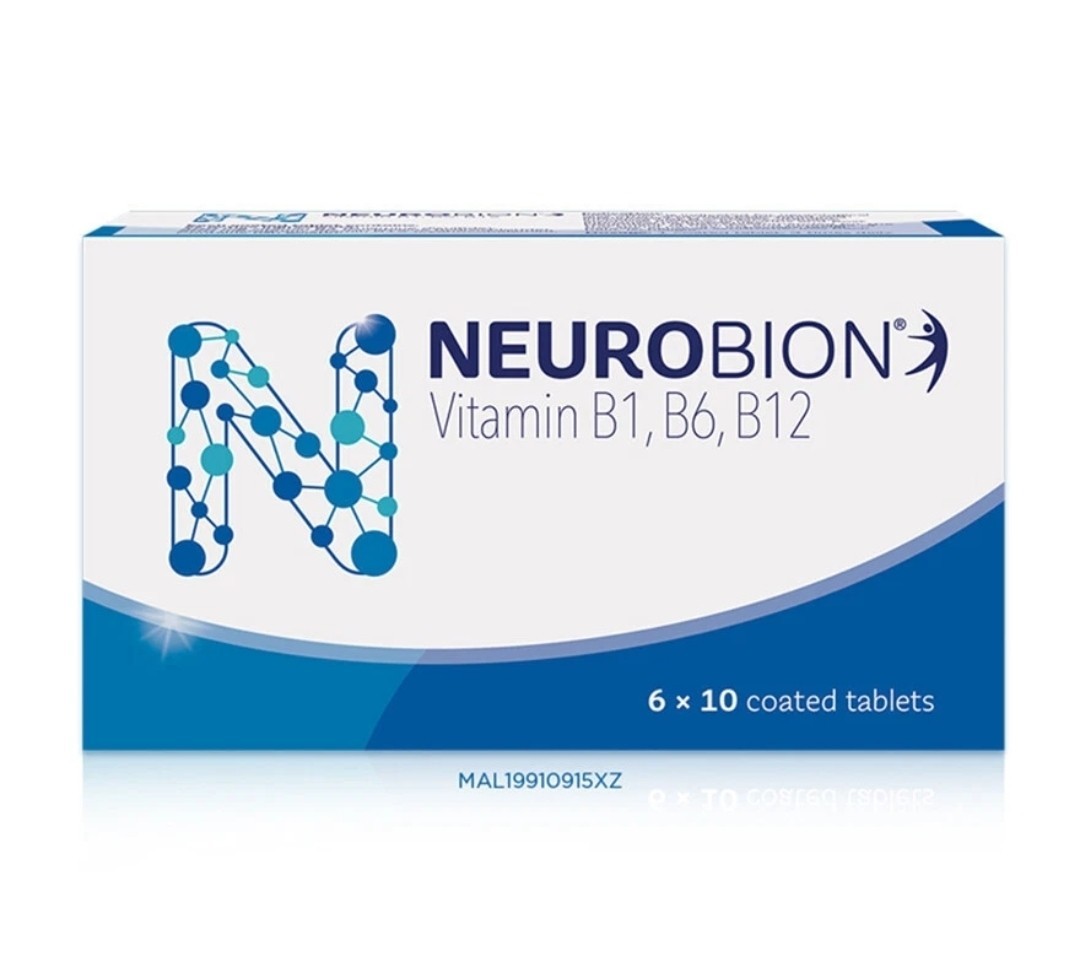 Neurobion 60's Vitamins B1, B6, B12 Improves Nerve Numbness, Tingling & Function