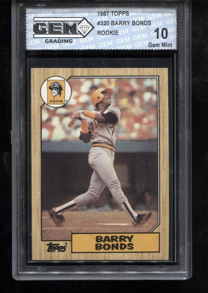 Barry Bonds Rookie 1987 Topps #320 RC Card MLB Pittsburgh Pirates GEM MINT 10