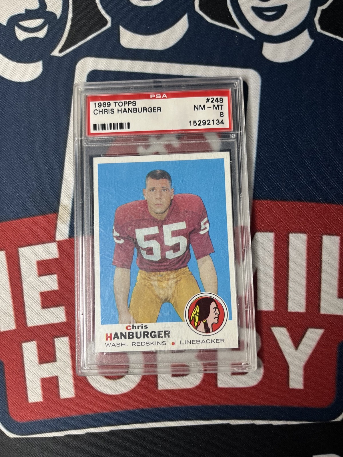 1969 Topps - Chris Hanburger #248 PSA 8 1969 Topps - Chris Hanburger #248 PSA 8