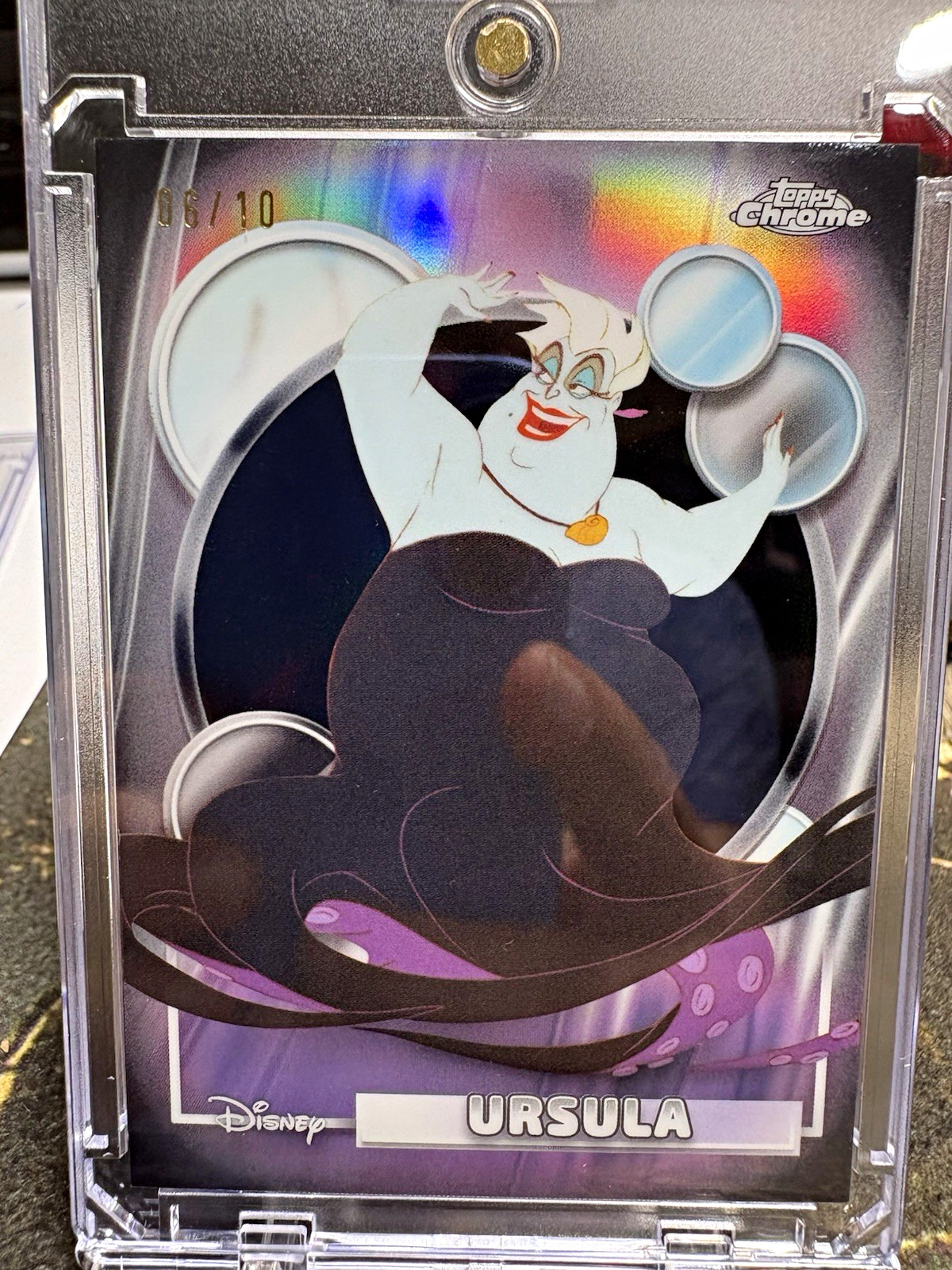 2026 Topps  Chrome Disney The Little Mermaid Ursula #08/10 Black Refractor