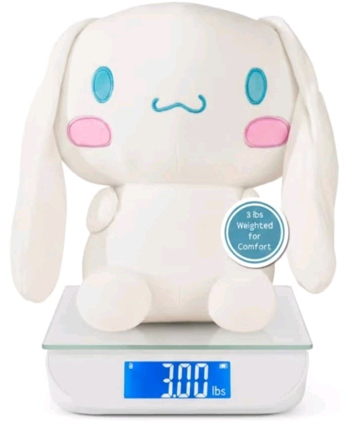 New Calm Cinnamoroll 3Lb Cuddle Pillow Buddy, Weighted, 10.5 Inches & Fluffy