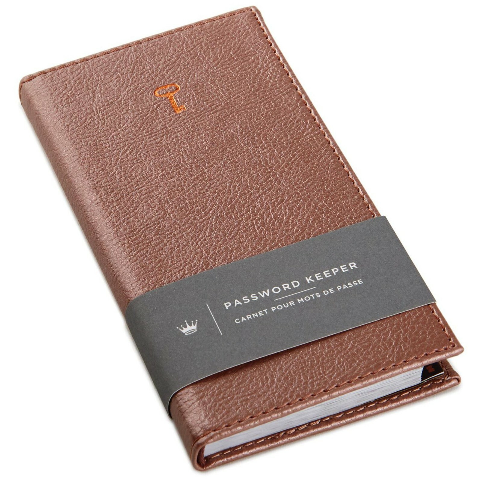 Hallmark Beautiful Rose Gold Key Slim Leather Password Keeper, 3.25\ Hallmark Beautiful Rose Gold Key Slim Leather Password Keeper, 3.25\