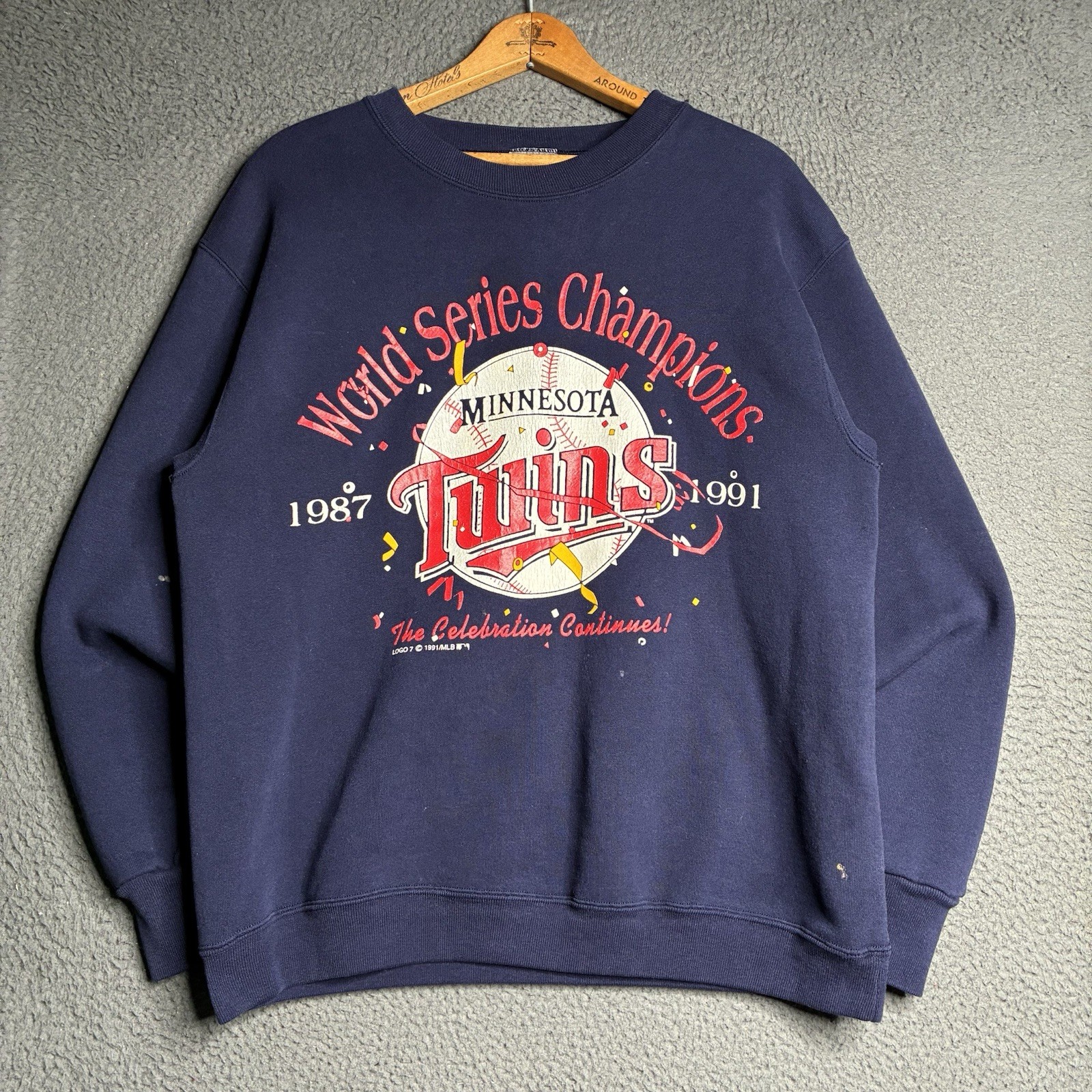 Vintage Minnesota Twins World Series Champions Sweatshirt Medium 1991 90s MLB