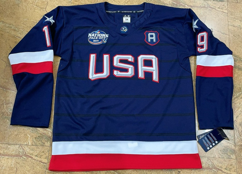 Men's Matthew Tkachuk 19# USA 4 Nations Face-Off MEN ALL Stitched Navy Sizes