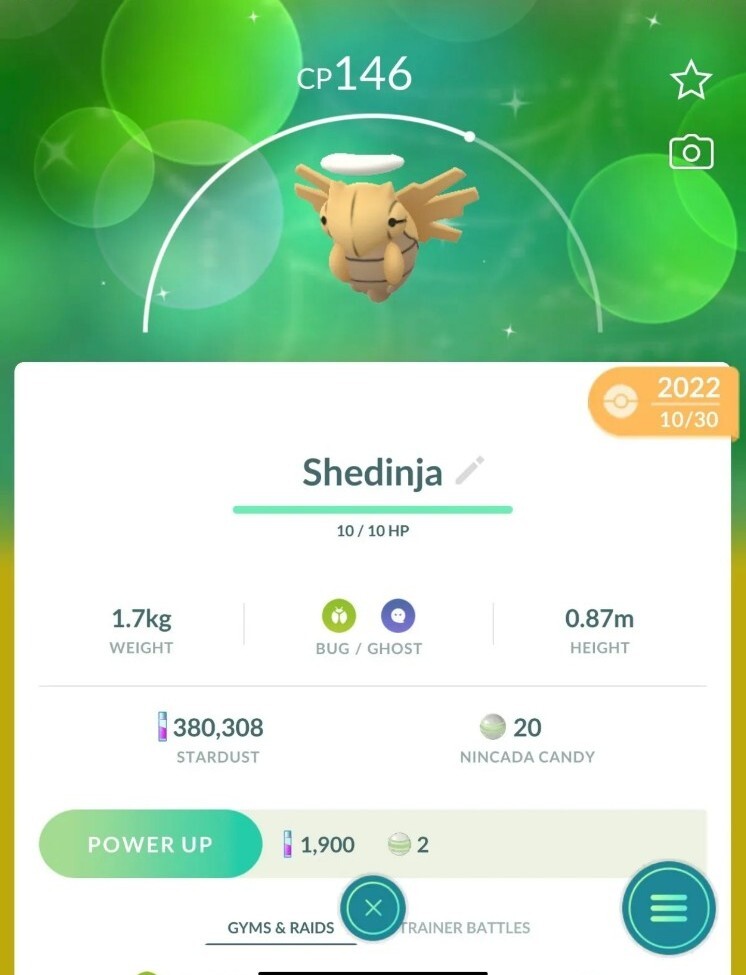 Shiny Shedinja Pokemon Tr@de Go