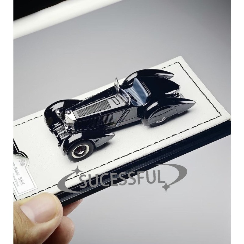 GFCC 1/64 Black 1930 Mercedes SSK HEC Limited Diecast Metal Model BN