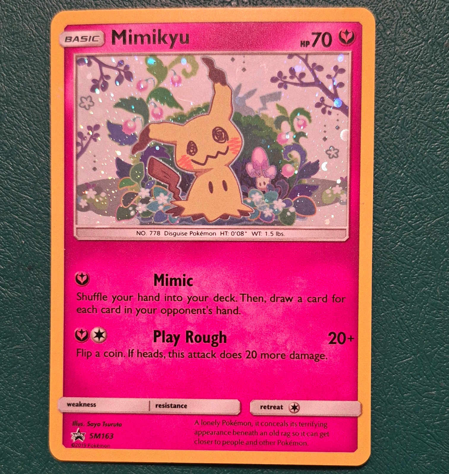 Pokémon TCG Mimikyu SM163 Holo Promo SM 2017 70 HP Basic Pokémon TCG Mimikyu SM163 Holo Promo SM 2017 70 HP Basic