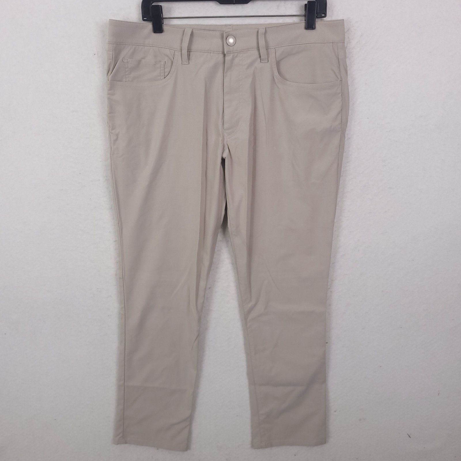 Bonobos Golf Pants Mens 34x28 Tailored Fit Khaki Beige Lightweight 5 Pocket
