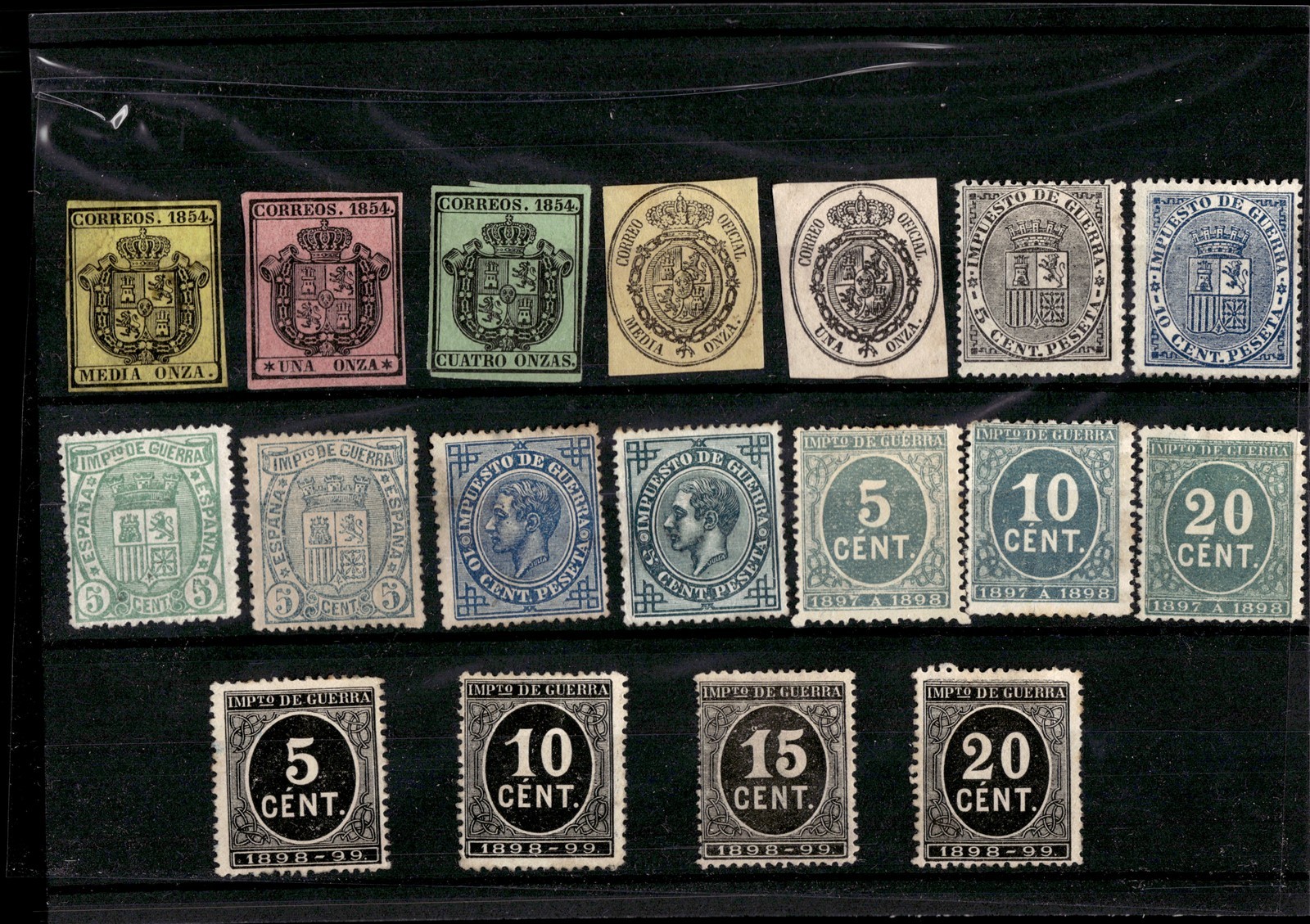 Spain 1854-1899 MH war and official Stamps (CV $210 EUR182)