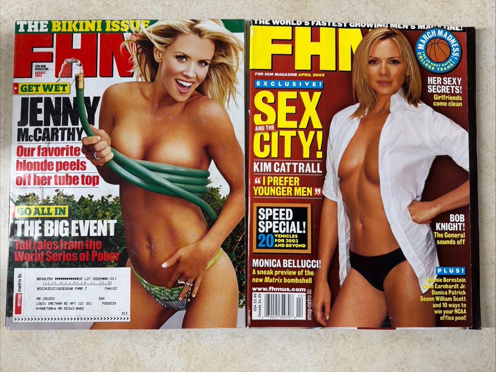 VTG JENNY McCARTHY & Kim 2005 FHM Magazine #59 THE BIKINI ISSUE / MALIN AKERMAN