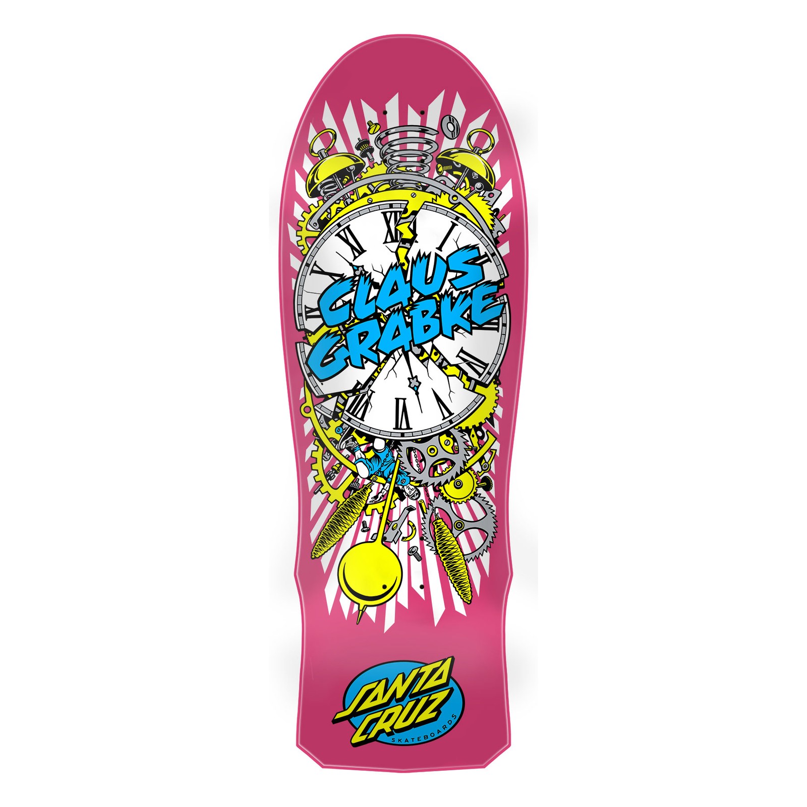 Santa Cruz Skateboard Deck Grabke Exploding Clock Reissue 10.04\