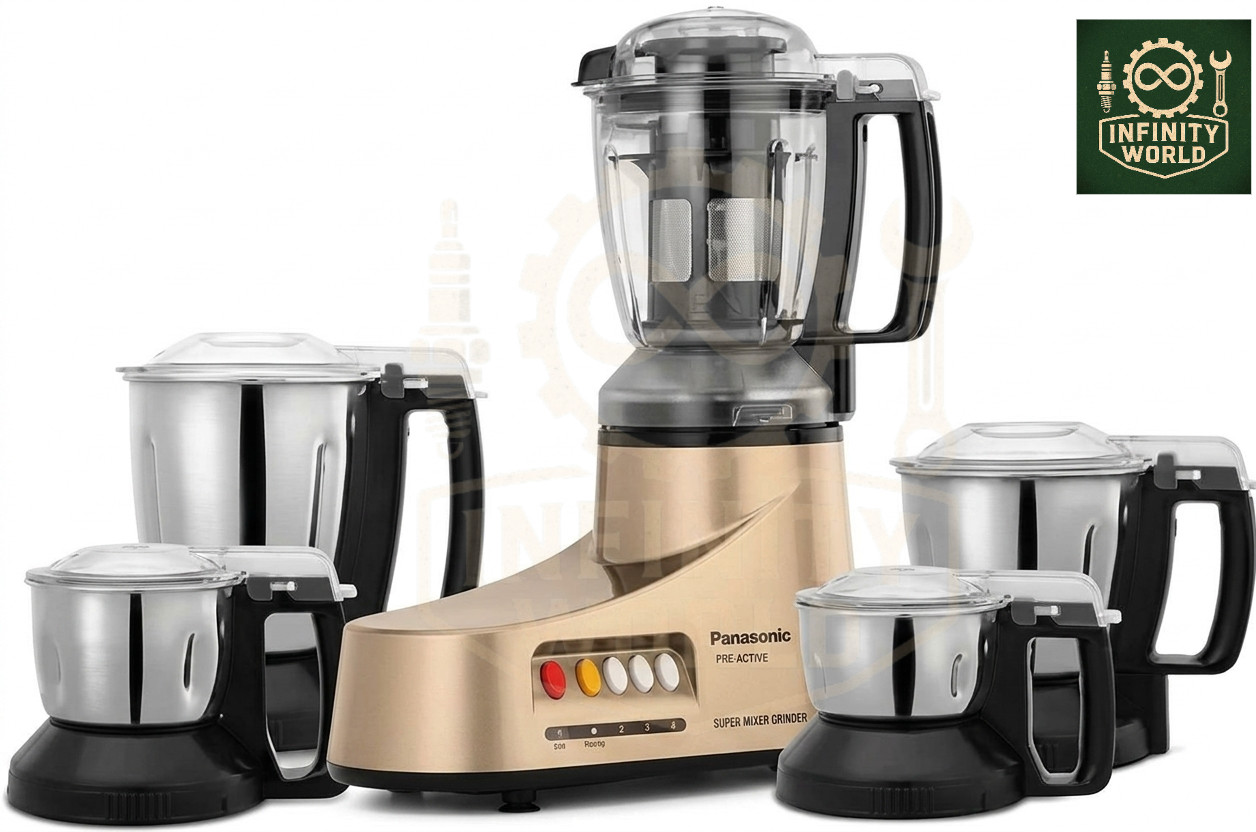 PANASONIC MX-AC560 SUPER MIXER GRINDER 550W WITH 5 JARS 220 VOLT BRAND NEW