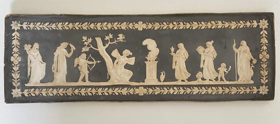 Antique Wedgwood Plaque from Fireplace Depicting Classical Scene c.1830