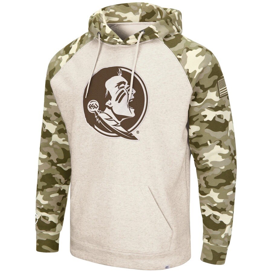 Colosseum Men’s Florida State Military Appreciation Hoodie Sweatshirt Medium M