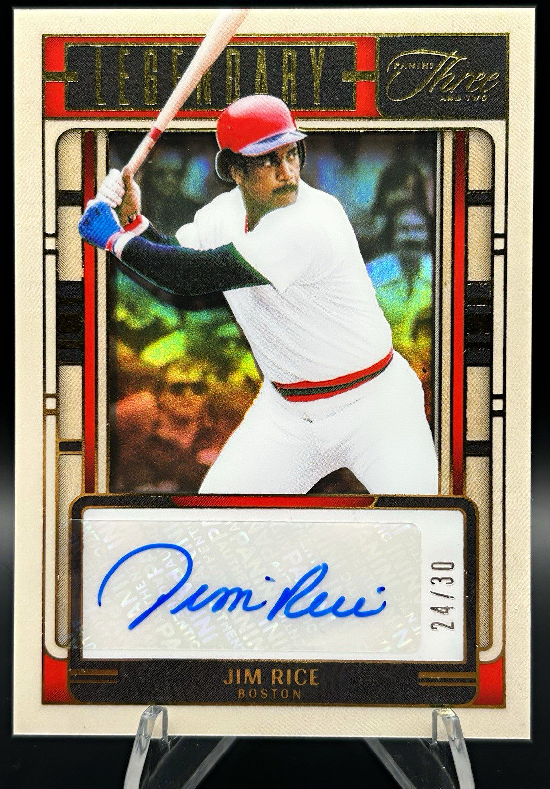 Panini Three and Two 2025 Legendary Signatures Jim Rice Red Sox Auto /30 LS-JR