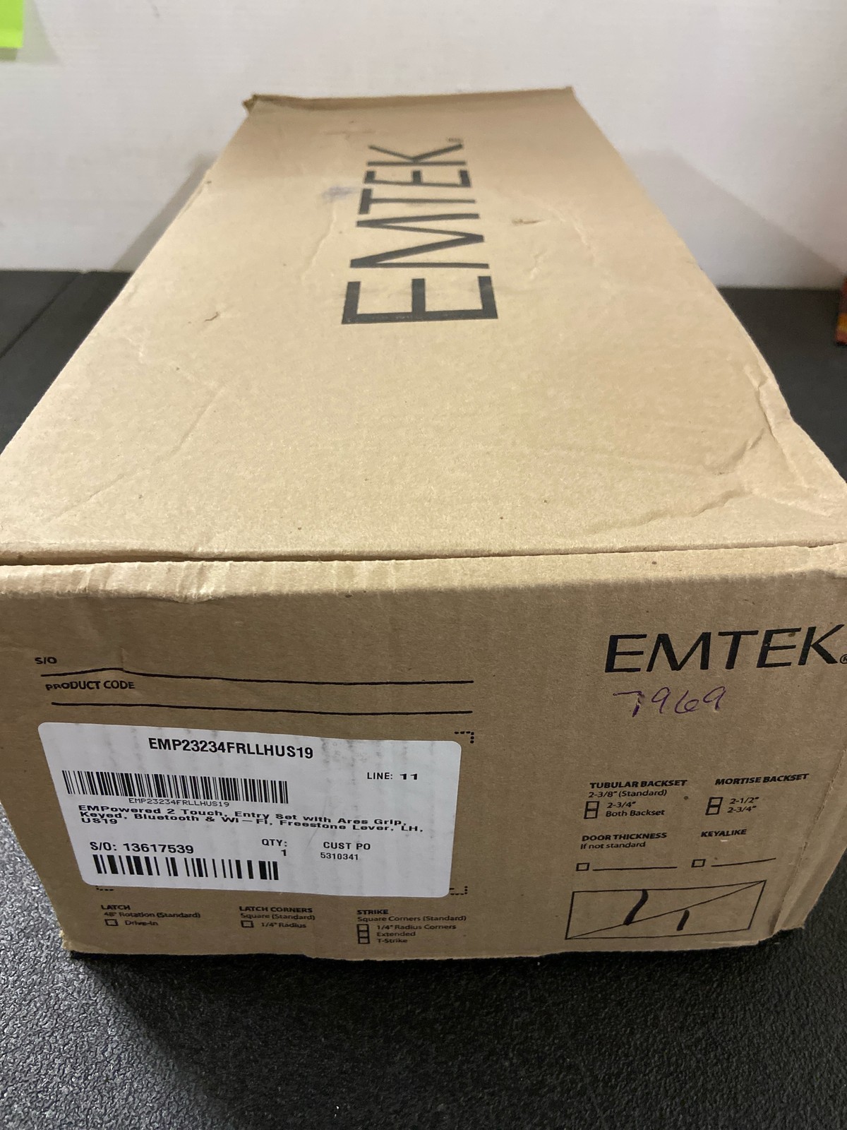 Emtek EMP23234FRLLHUS19 Empowered Ares Left Hand Keyless Entry Handleset