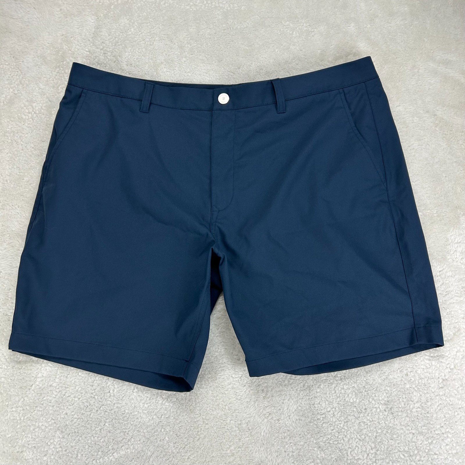 Bonobos Highland Performance Golf Shorts Mens 40 Navy Flat Front Slash Pocket 8\ Bonobos Highland Performance Golf Shorts Mens 40 Navy Flat Front Slash Pocket 8\