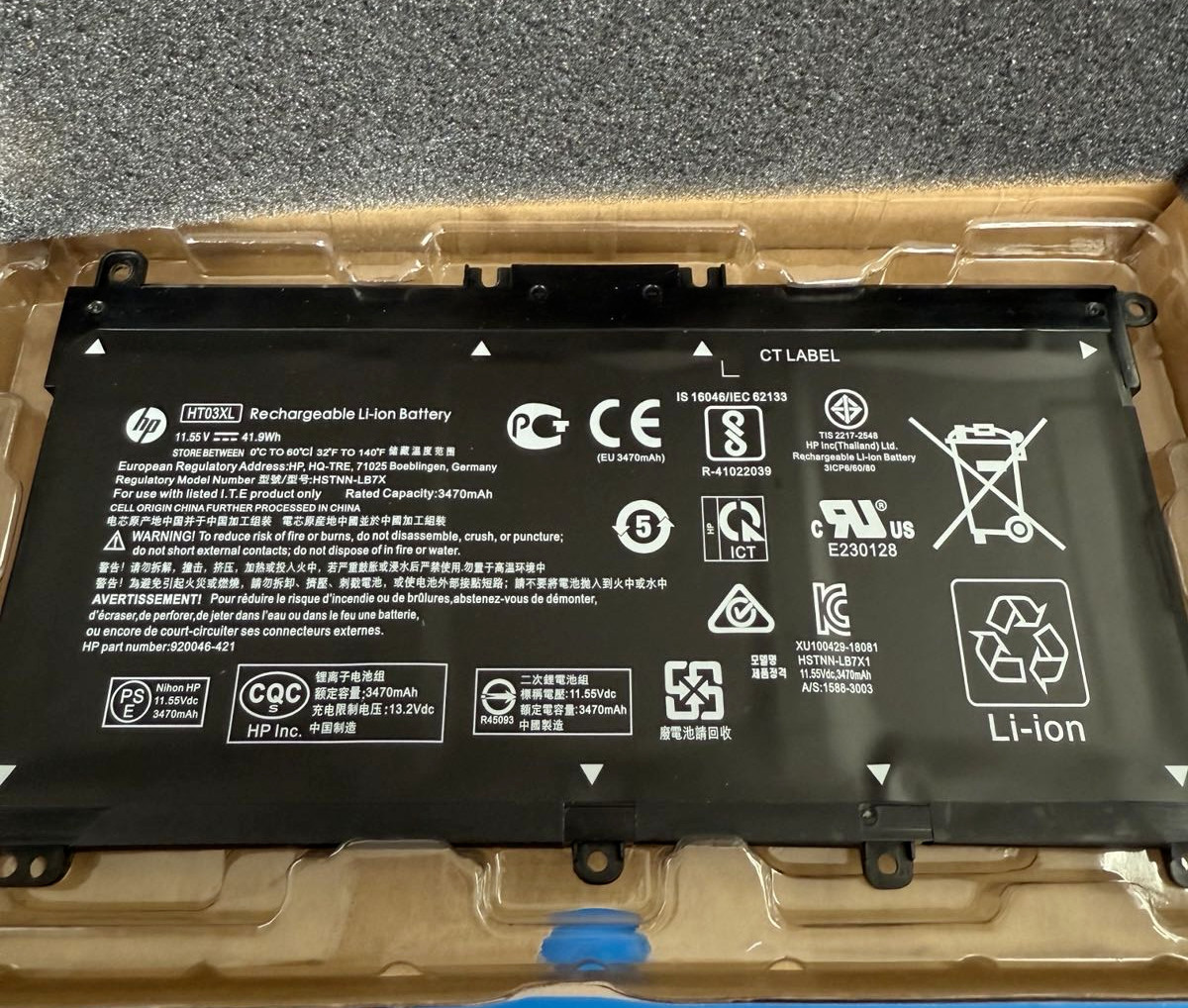 Genuine OEM HT03XL Battery for HP Pavilion L11421-2C2 L11119-855 15-CS 15-DA New