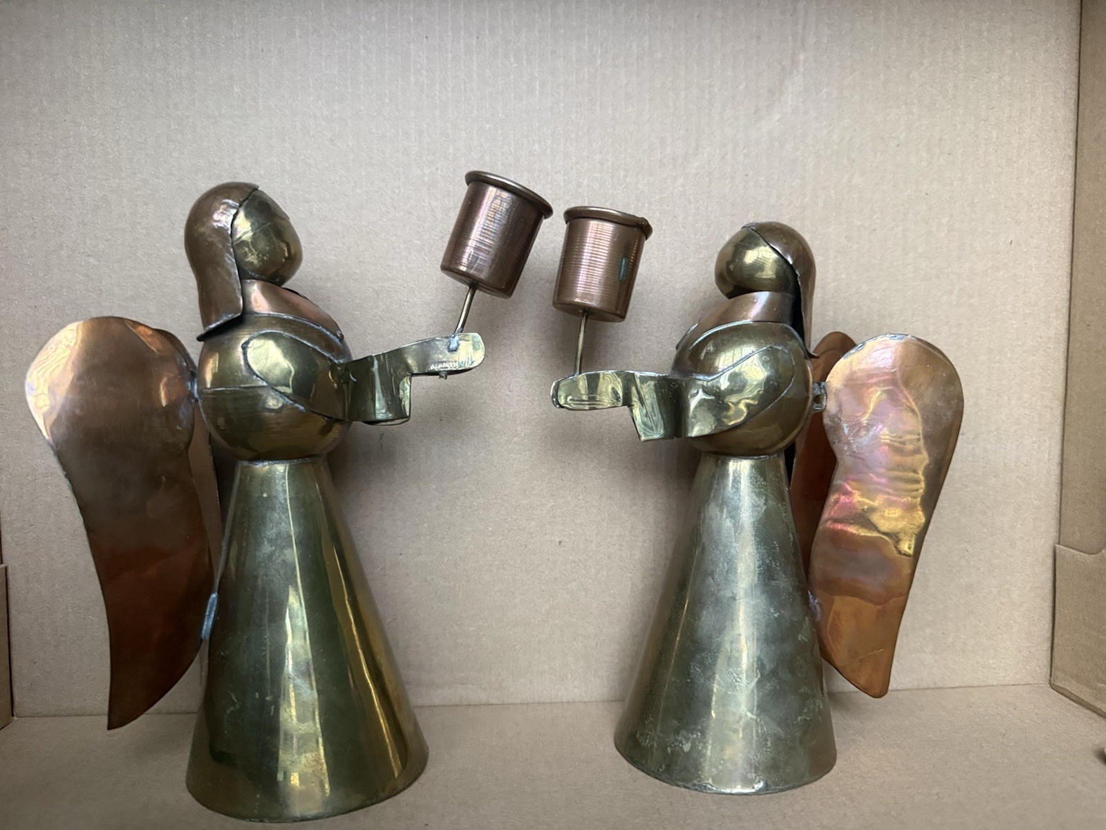 Beautiful Mid Century Nun Angel Vtg Candleholders Handmade Boho Pieces Beautiful Mid Century Nun Angel Vtg Candleholders Handmade Boho Pieces
