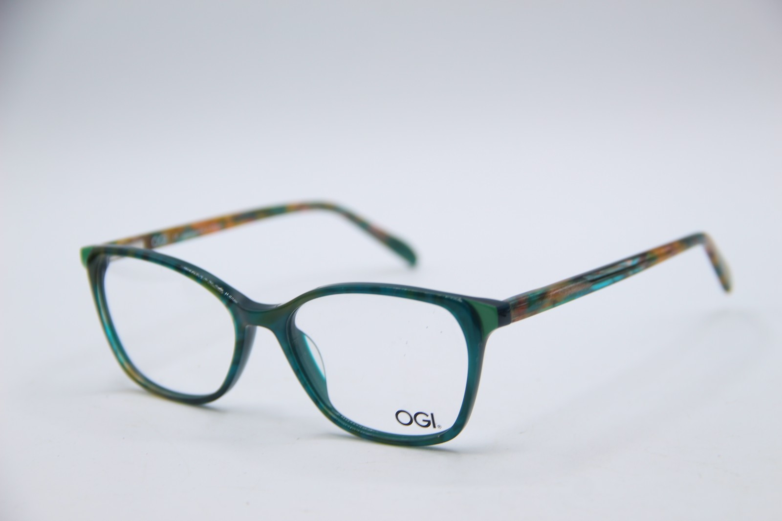 NEW OGI EVOLUTION SWIM/TEAL MULTICOLOR TORT AUTHENTIC DESIGNER EYEGLASSES 50-15