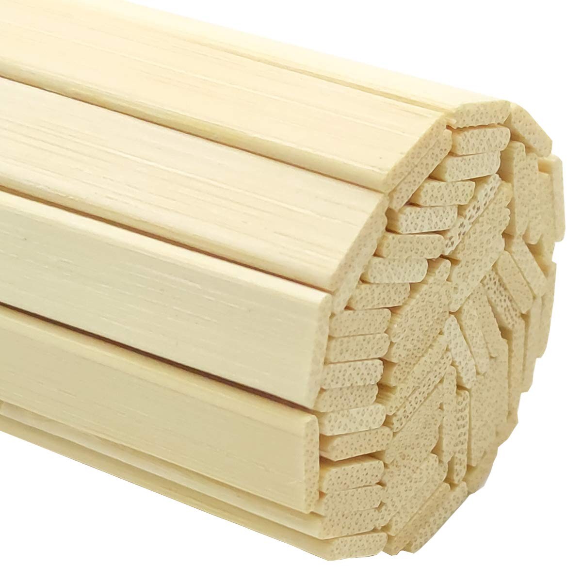 Worown 60 Pcs 15.7 Inch Strong Natural Bamboo Sticks, Wood Craft Sticks, Extr...