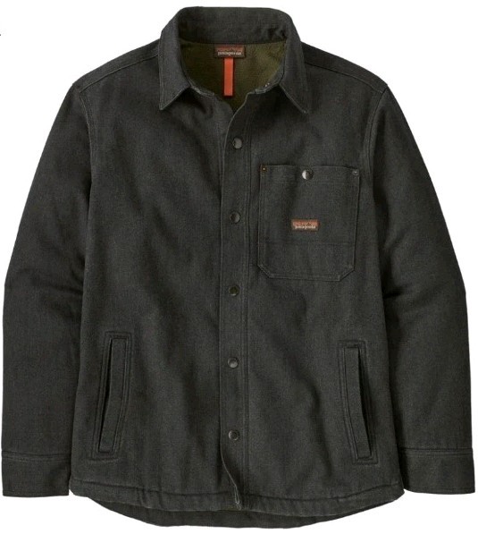 New Patagonia Iron Forge Fleece Lined Jac-Shirt Men\'s Large Ink Black Brand New